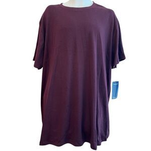 Straight Faded NY Size 2XB Extra Big Short Sleeve T Shirt NWT Plumb Maroon